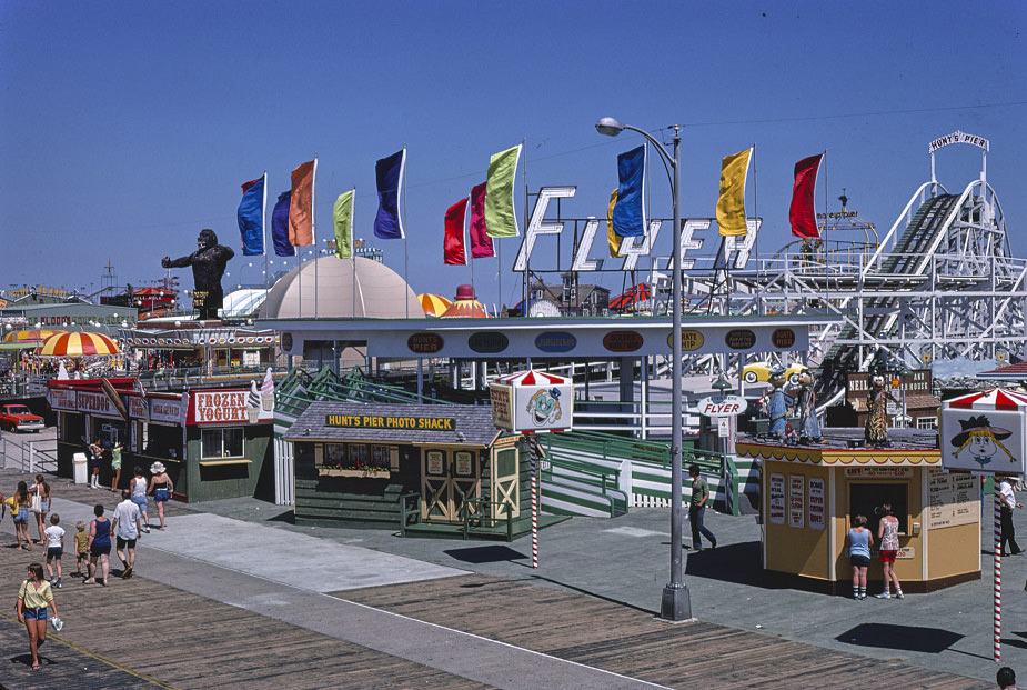 Morey's and Hunt's Piers, Wildwood, New Jersey, 1978