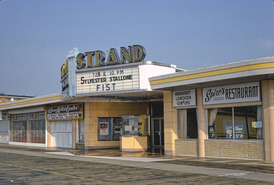 Strand Theater, angle 1, Boardwalk, Wildwood, New Jersey, 1978