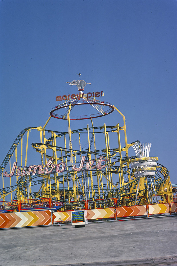 Morey's Pier roller coaster, Wildwood, New Jersey, 1978