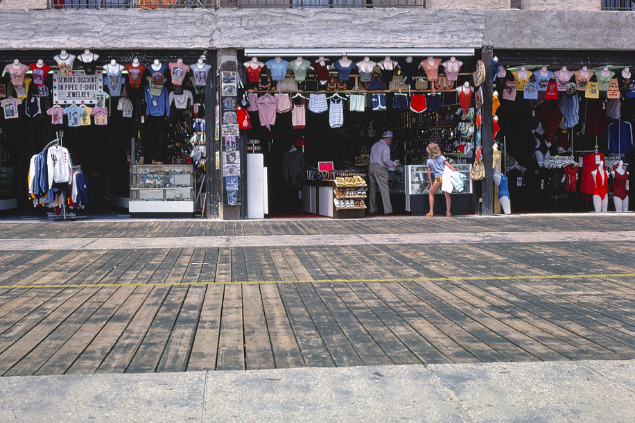 Boardwalk store T-shirts, Wildwood, New Jersey, 1978