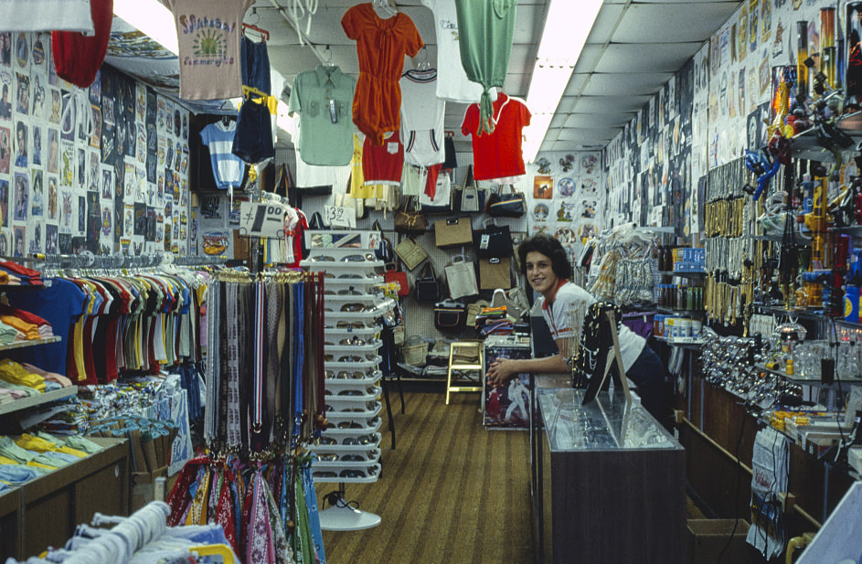 Boardwalk store, Wildwood, New Jersey, 1978