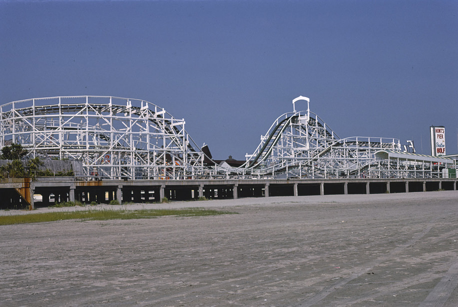 Hunt's Pier roller coaster, Wildwood, New Jersey, 1978