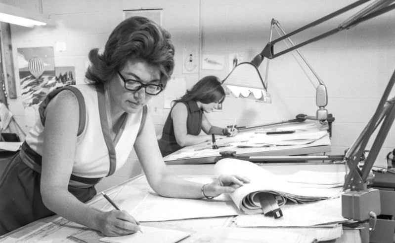 American office workers portraits 1970s