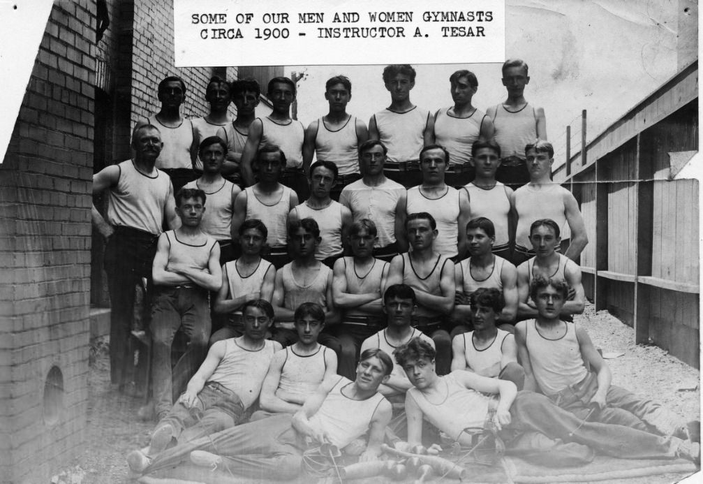 Men of the Gymnastic Association Sokol in St. Louis, 1900