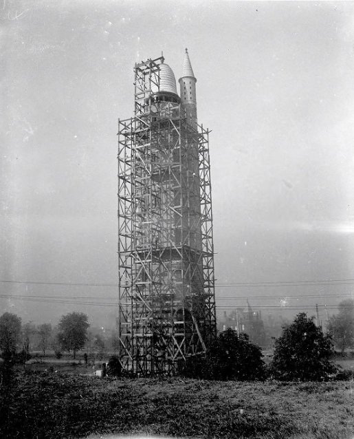Compton Hill Water Tower Construction, 1902