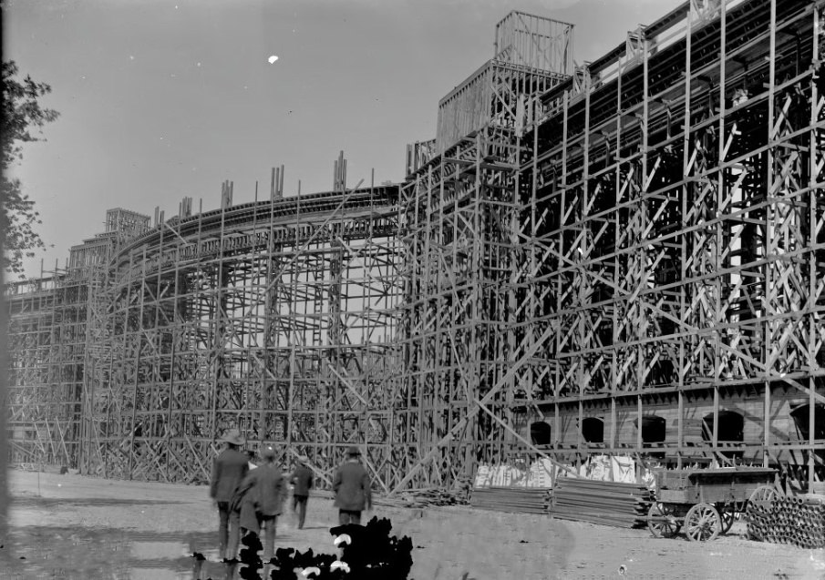 Workers on a World's Fair Construction Site, 1903