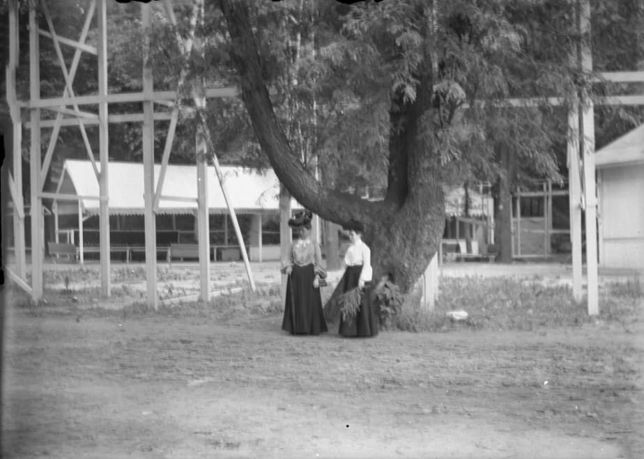 Two Women Standing by a Tree, 1903