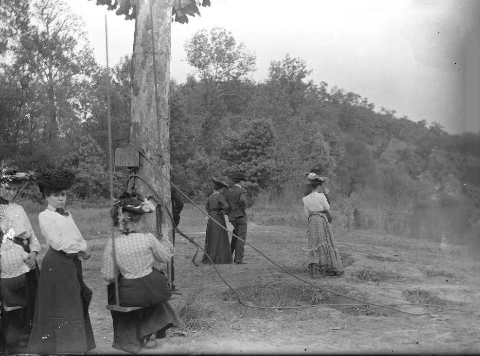 A Group of People Gathered by a Tree, 1904