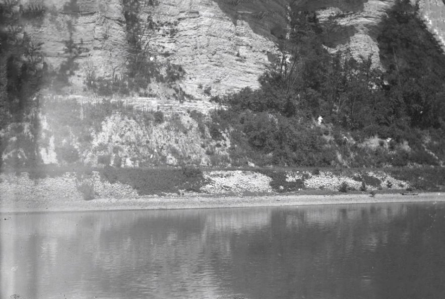 Landscape Photograph of Water and a Cliffside, 1908