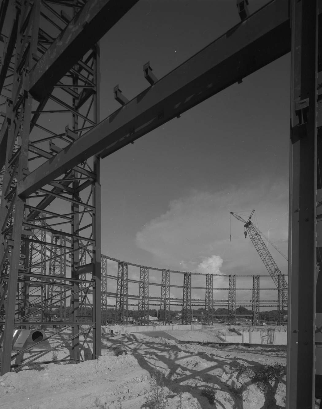 Erwin Center Construction, August 11, 1975.