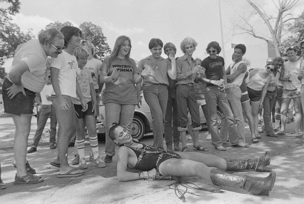 Group of People at Houston Pride Event, 1979.