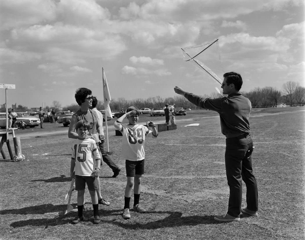 Kite Tourney in Zilker Park, 1970.
