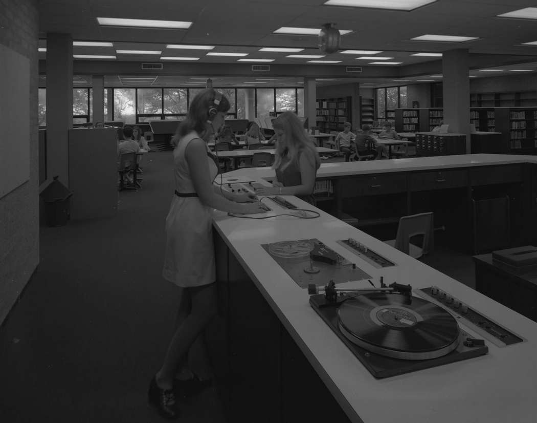 Students in High School Library, 1971.