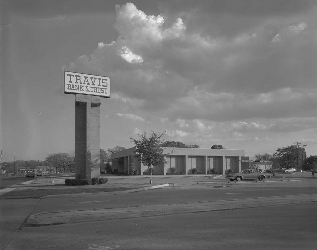 Travis Bank and Trust Sign, November 20, 1976.