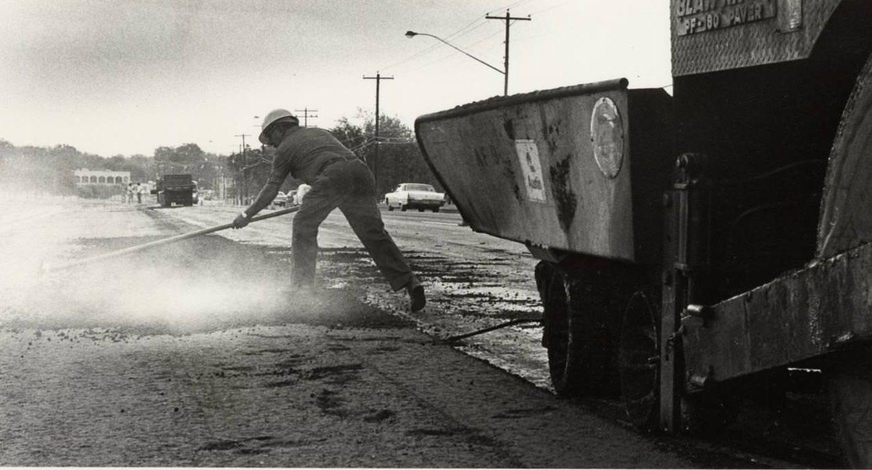 Paving on 38th Street, 1975.