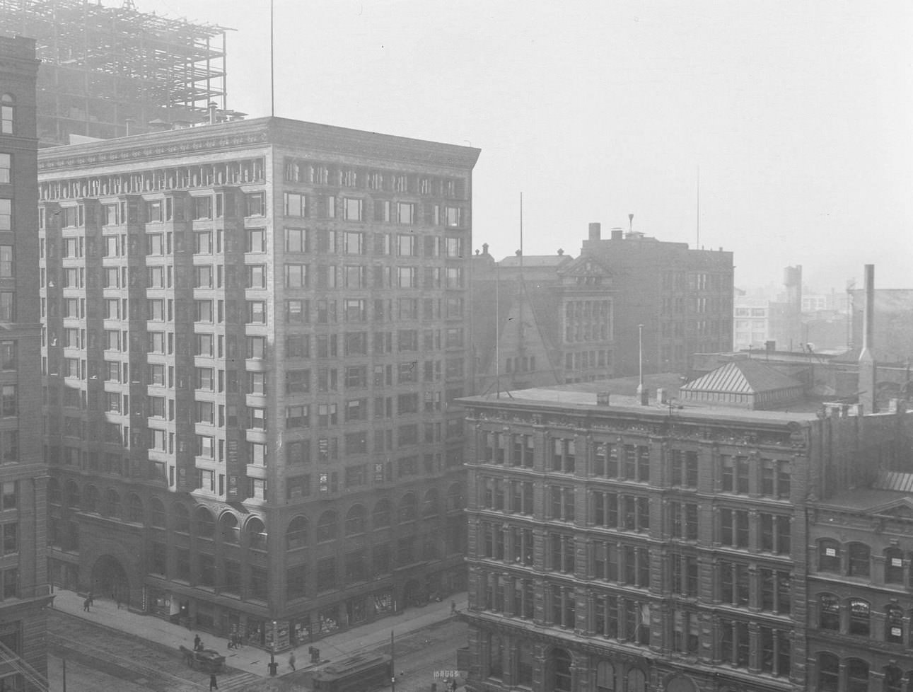 LaSalle Street, between Washington and Randolph Streets, Chicago, Illinois, 1915.