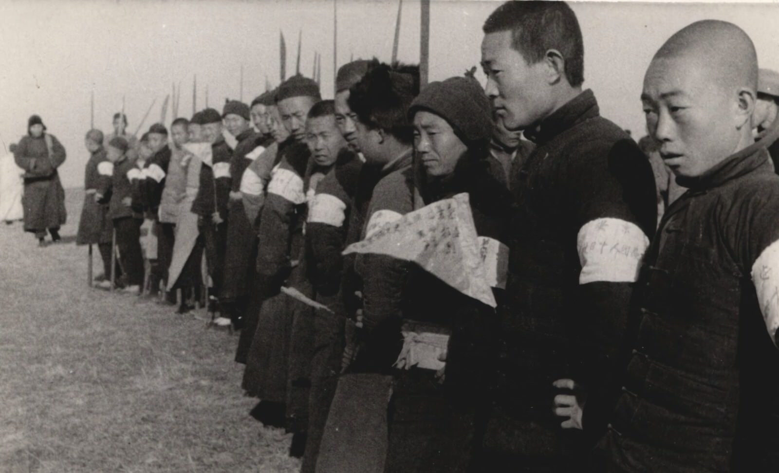 Men of the Anti-Japanese "Ten Man Group" in the enemy rear north of Hankow (Hankou). 1937-1940