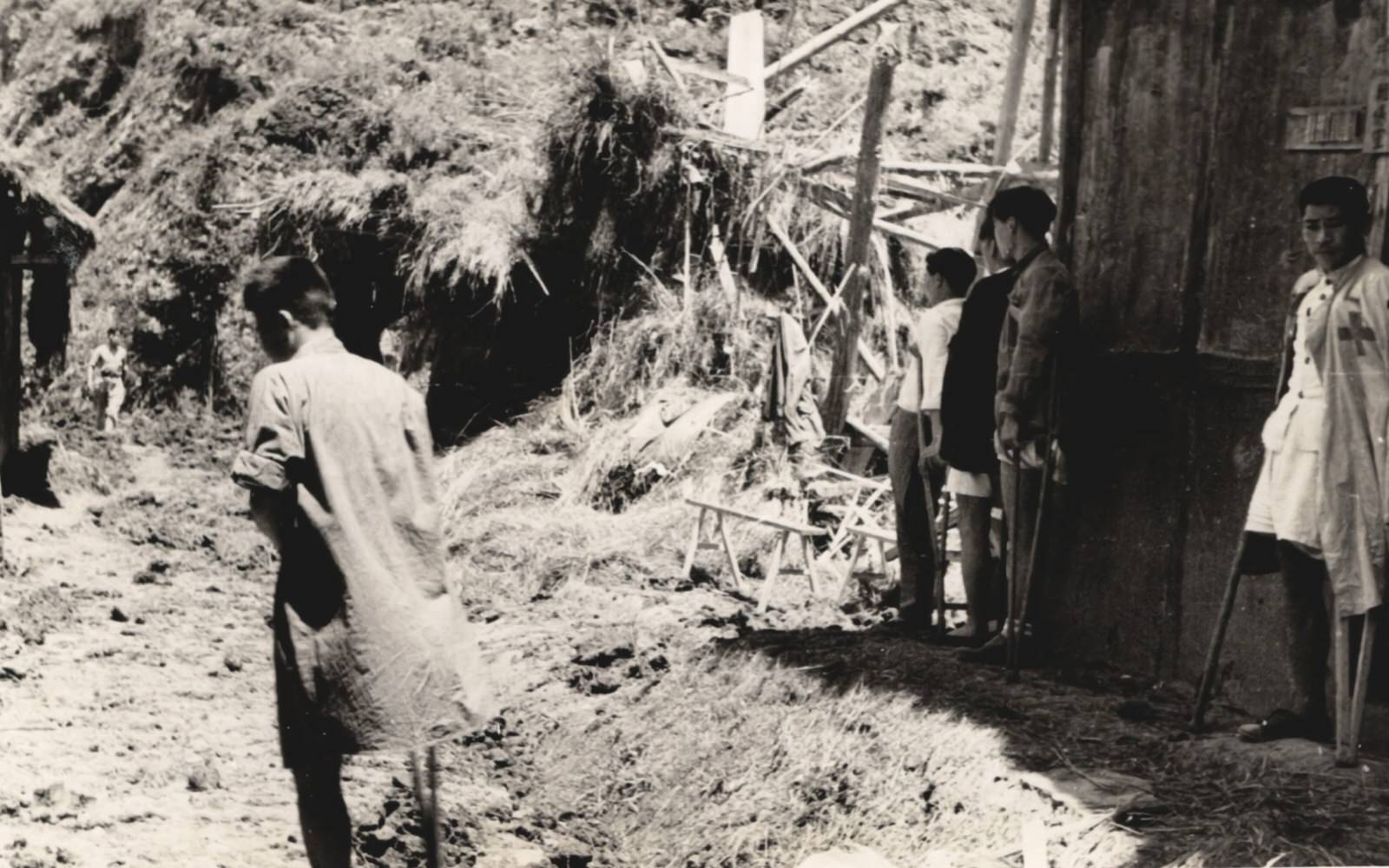 The Japanese planes left the Red Cross Training Hospital in this condition. 1937-1940