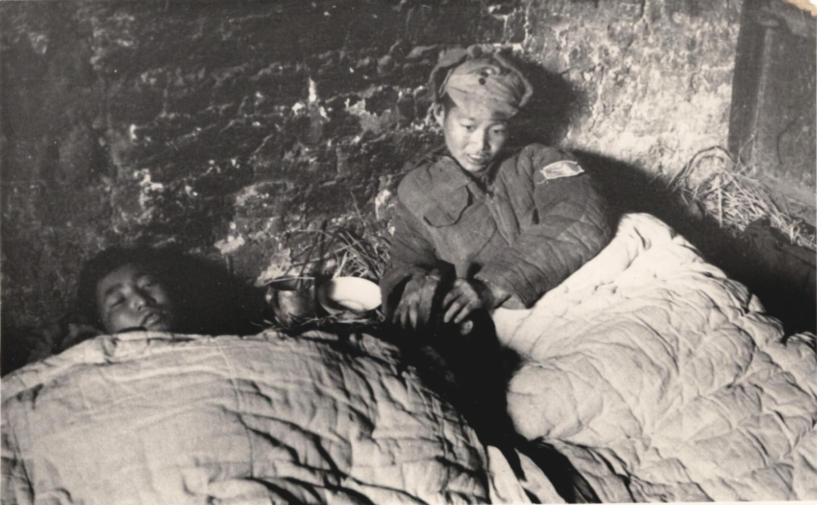 In the hospital of the New Fourth Army Storm Guerrilla Detachment north of Hankow (Hankou). 1937-1940