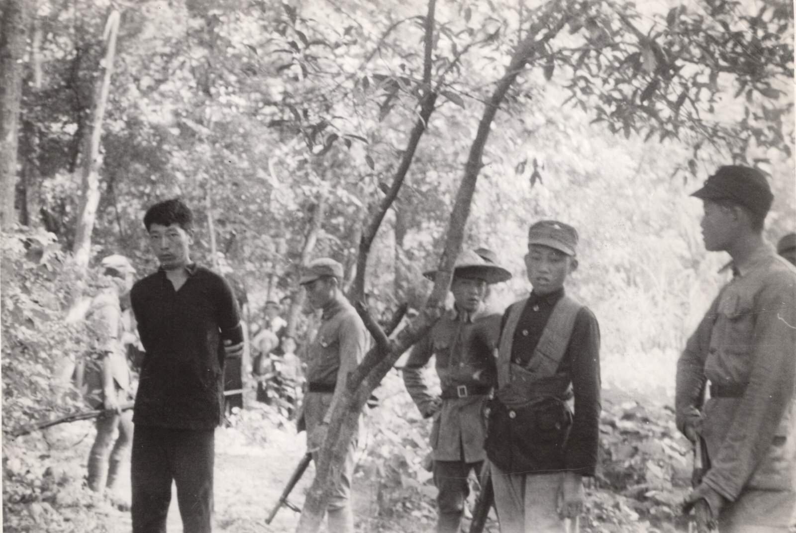 An officer of the New Fourth Army in South Anwei (Anhui), who deserted, was captured and shot. 1937-1940