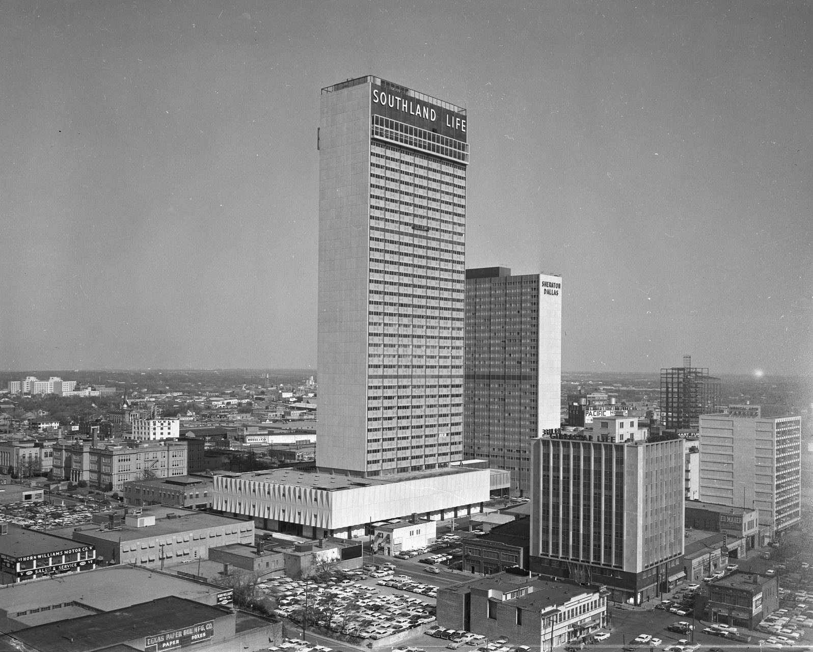 Southland Life and Sheraton Hotel Buildings, 1950