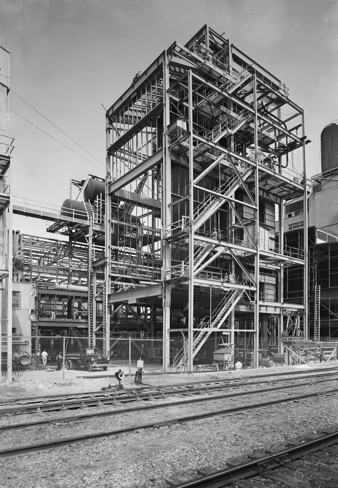 Power plant, downtown Dallas, Texas, 1953