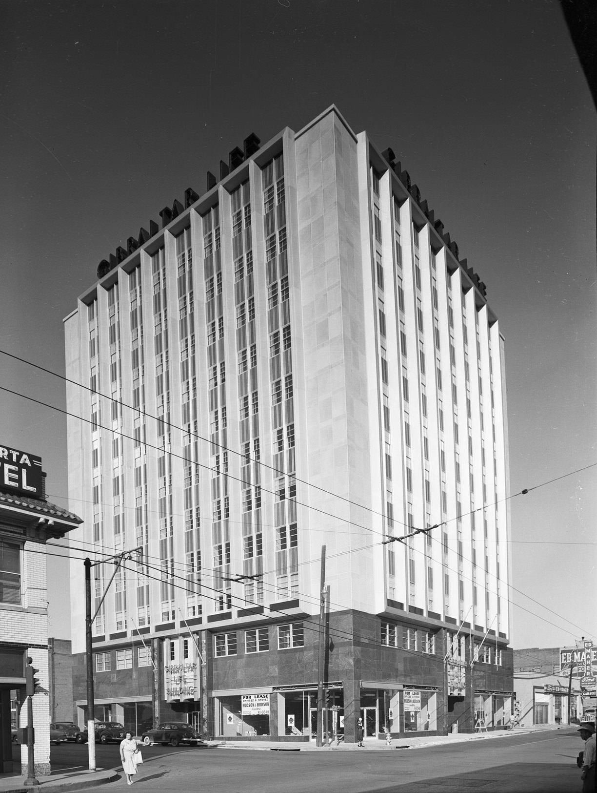 Gibralter Life building under construction, downtown Dallas, Texas, 1953
