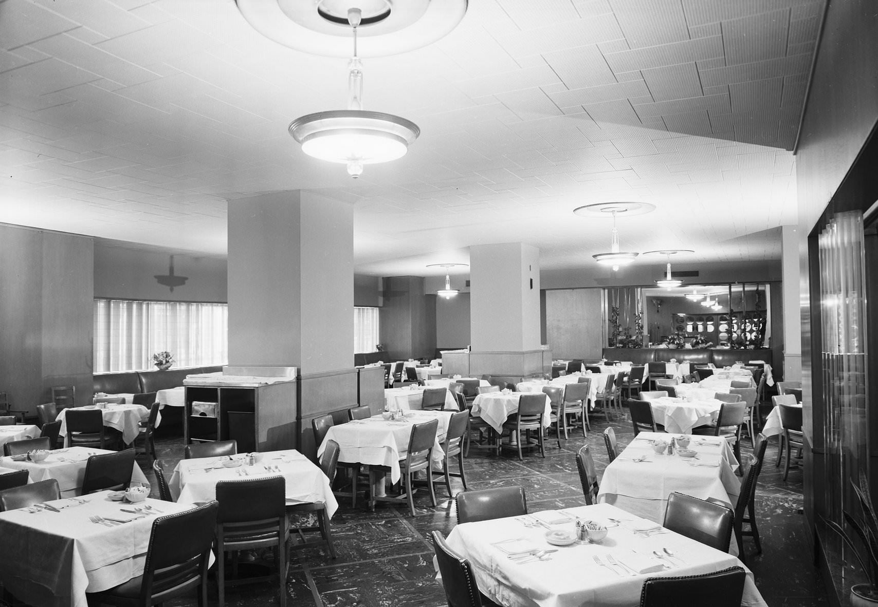 Restaurant interior, 1958