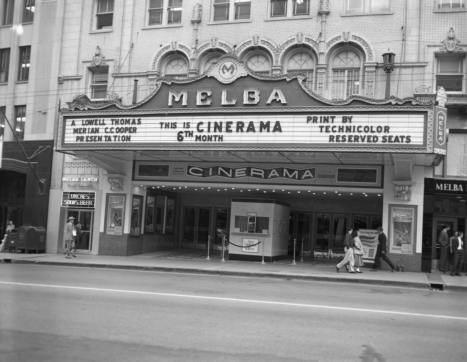 Melba Theatre, later named Capri Theatre, 1311 Elm Street, downtown Dallas, 1951