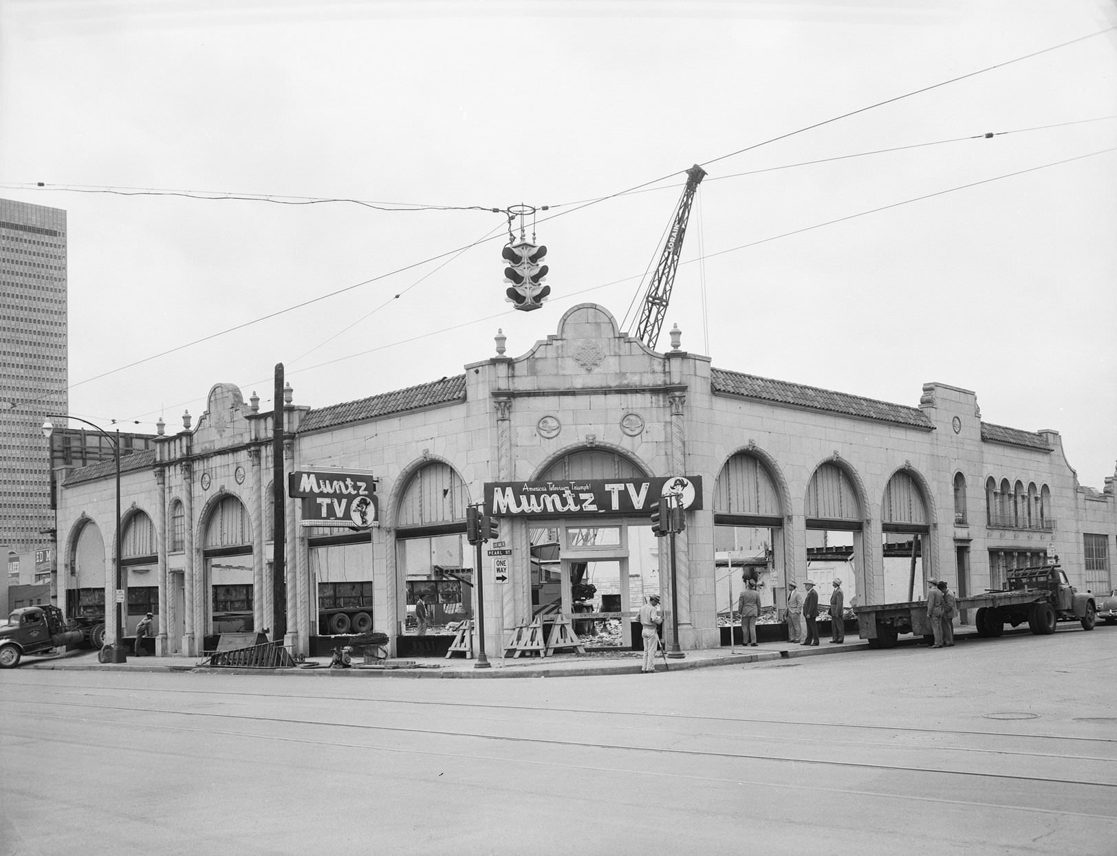 Muntz TV building, Dallas. New site of Southland Life Insurance Company, 1954
