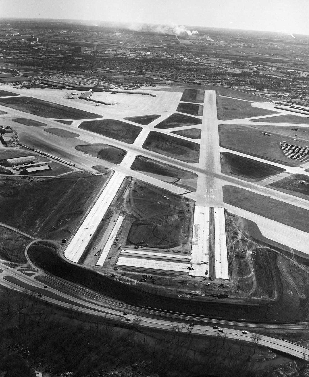 Runway at Love Field, Dallas, 1950