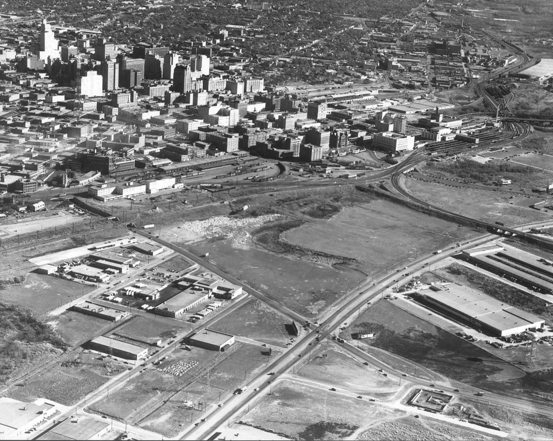 The industrial area near downtown Dallas, Texas, 1951