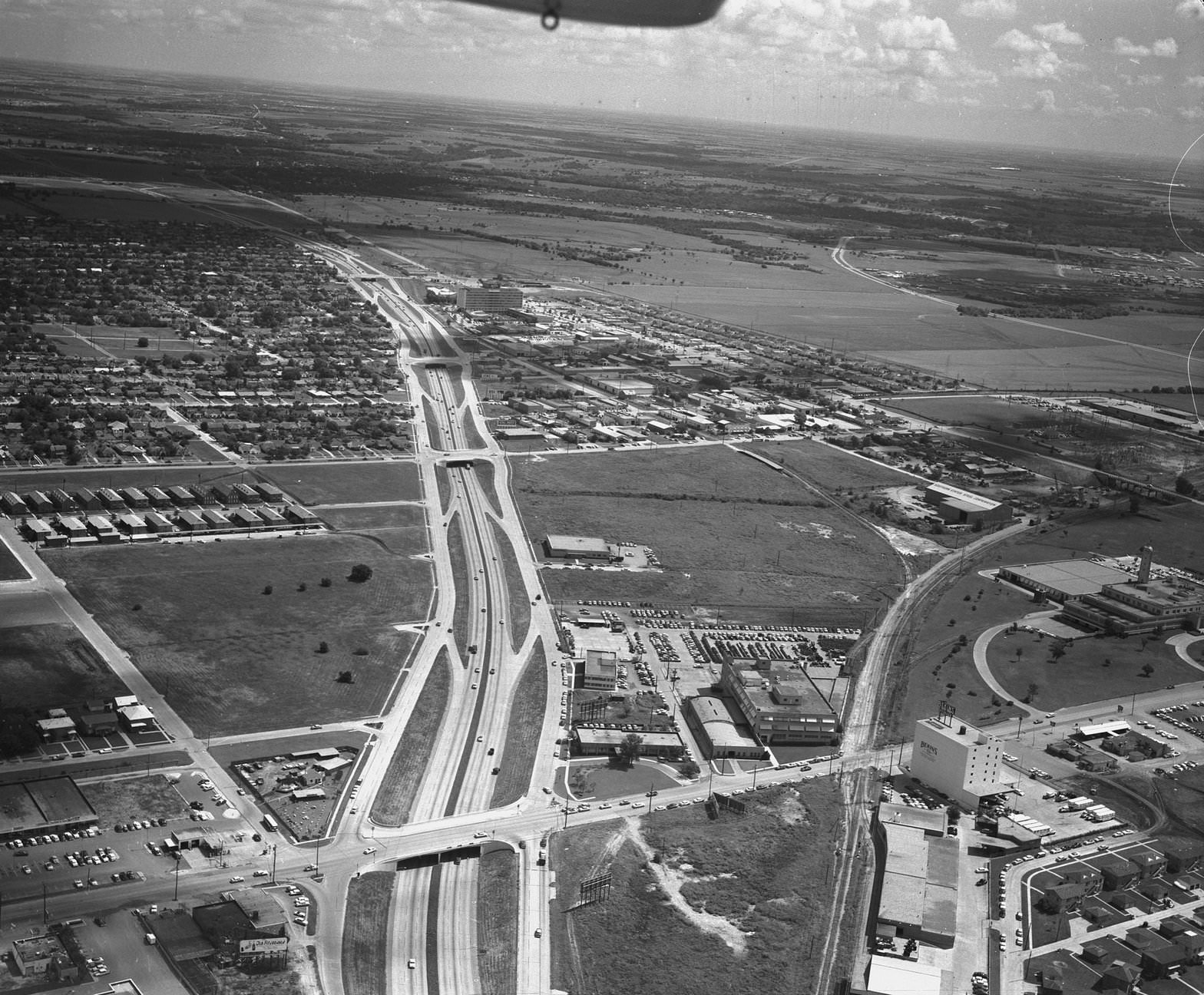 The Meadows building and Mockingbird Lane, 1957