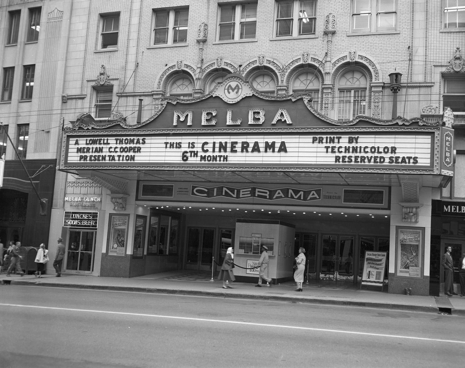 Melba Theatre, later named Capri Theatre, 1311 Elm Street, downtown Dallas, 1951