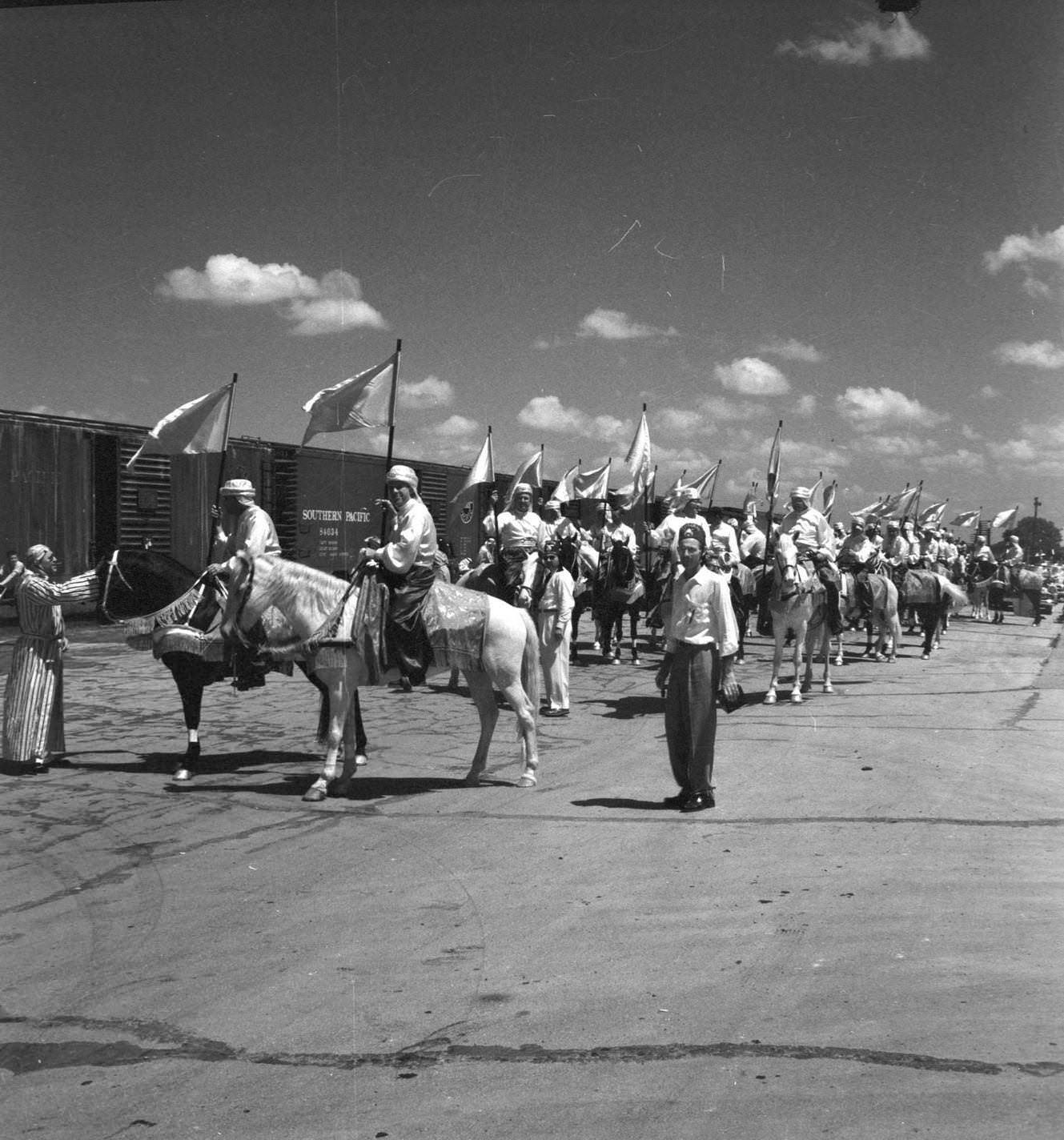 Parade at All State Shriners meeting in Dallas, 1954