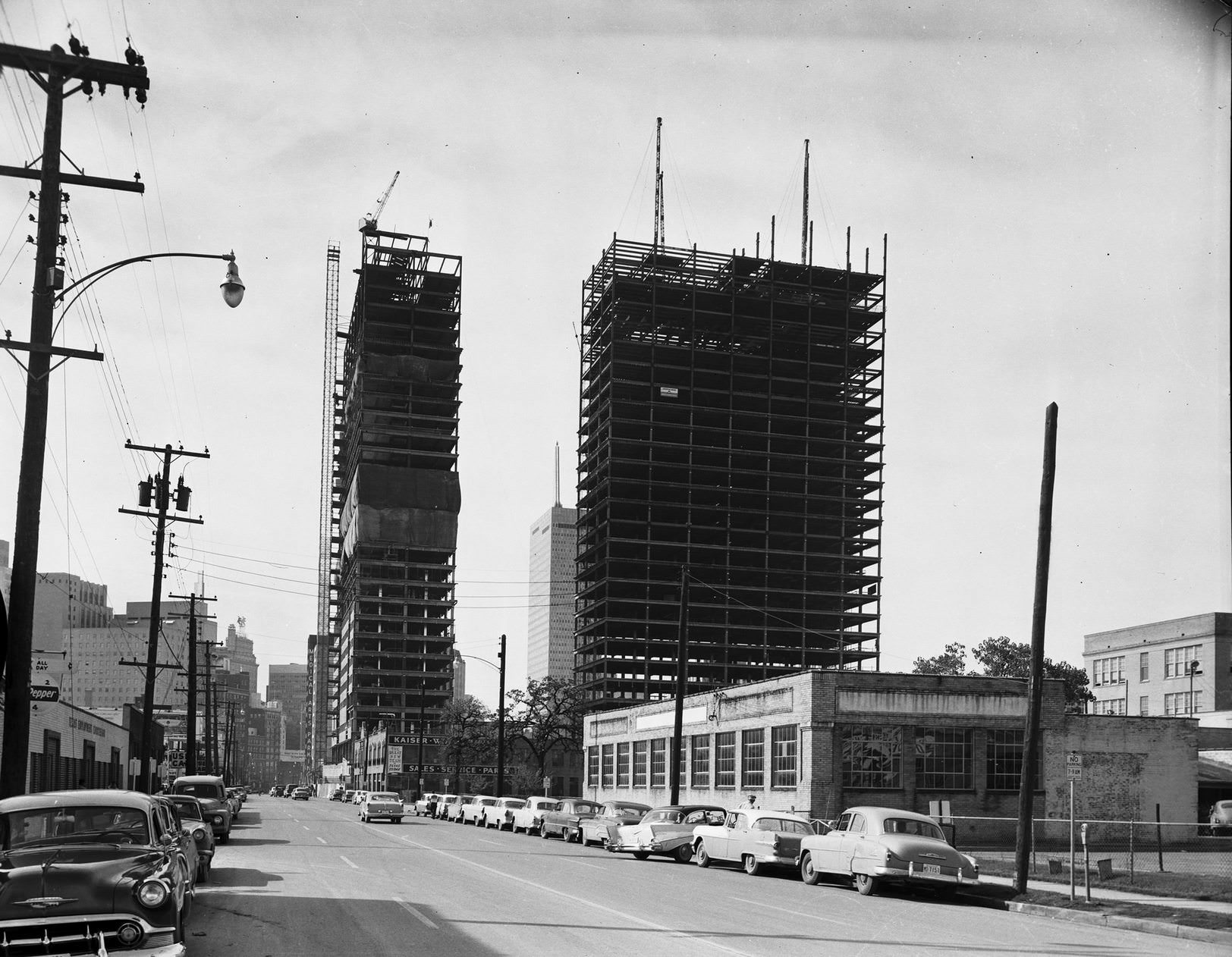 Southland Center under construction, 1957