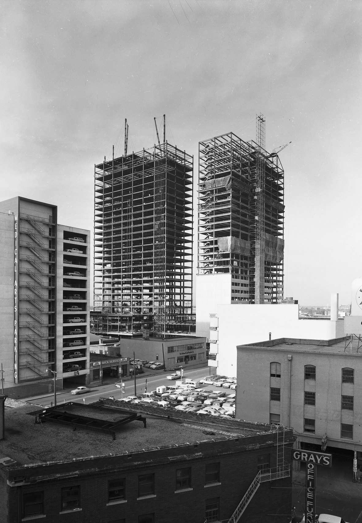 Southland Center under construction, 1957