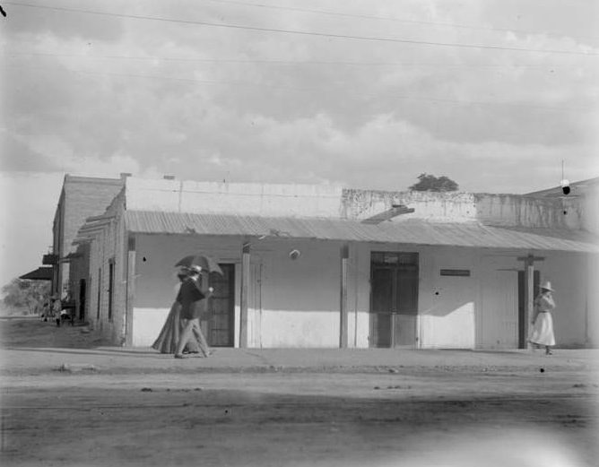 View of sidewalk, 1907