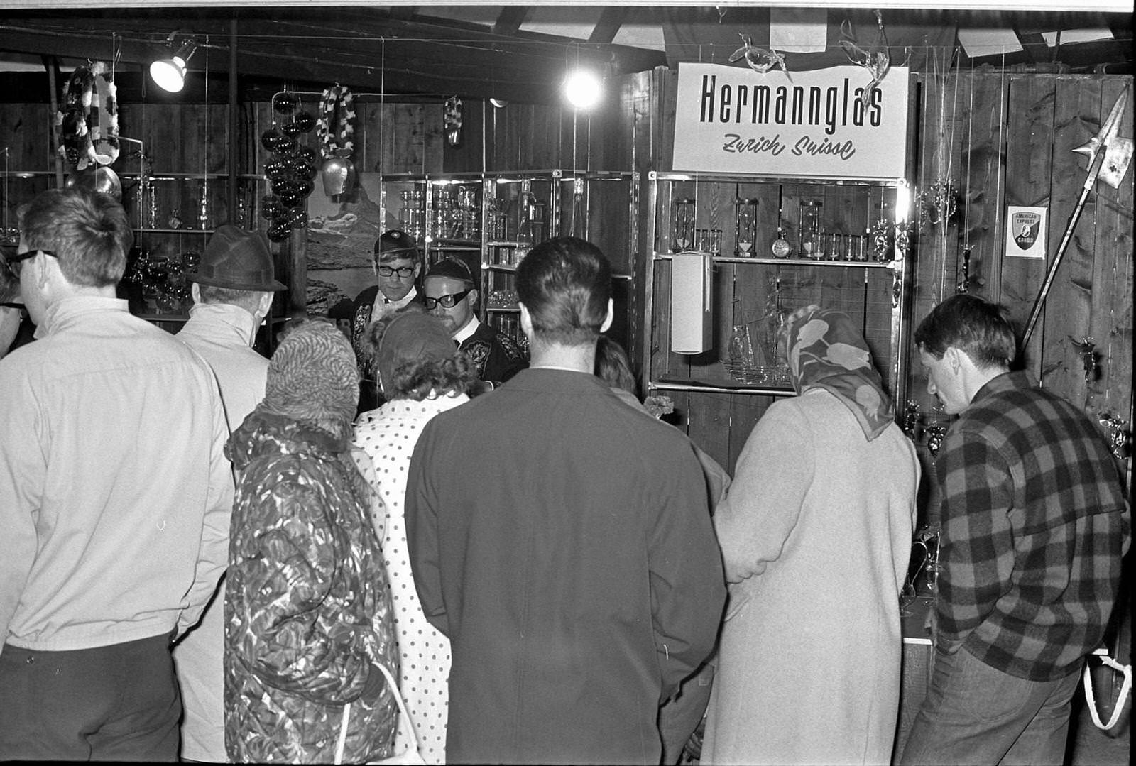 Glass blowers in the Swiss Pavilion at Expo 1967