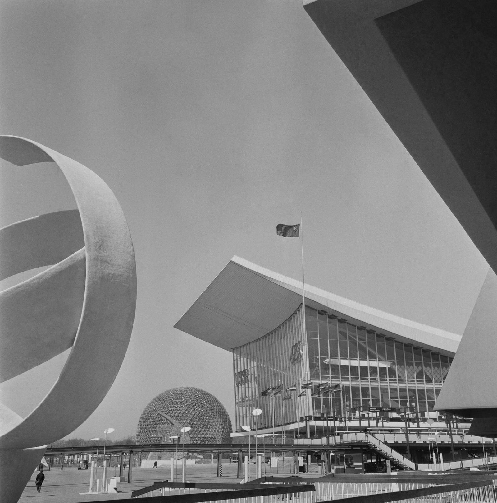 The pavilion of the USSR at the exhibition in Montreal, Canada, in 1967.