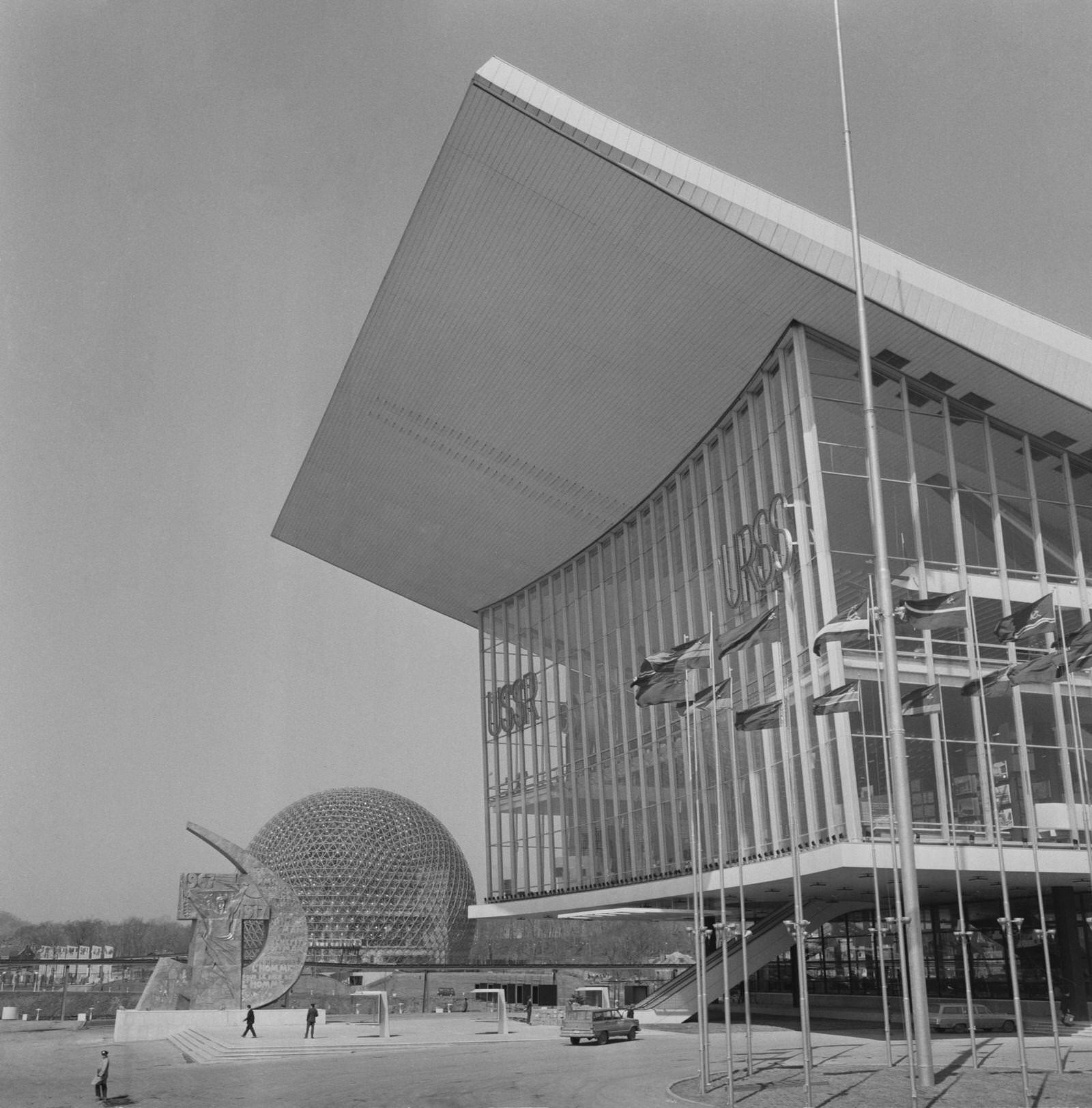 The pavilion of the USSR at the exhibition in Montreal, Canada, in 1967.