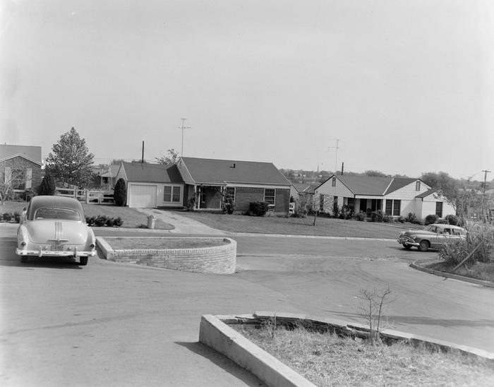 A driveway in Fort Worth, 1950