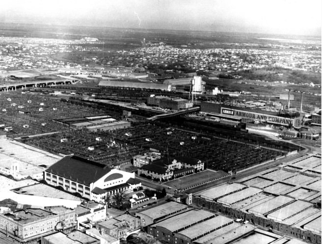 Aerial View of the Fort Worth Stockyards, 1960