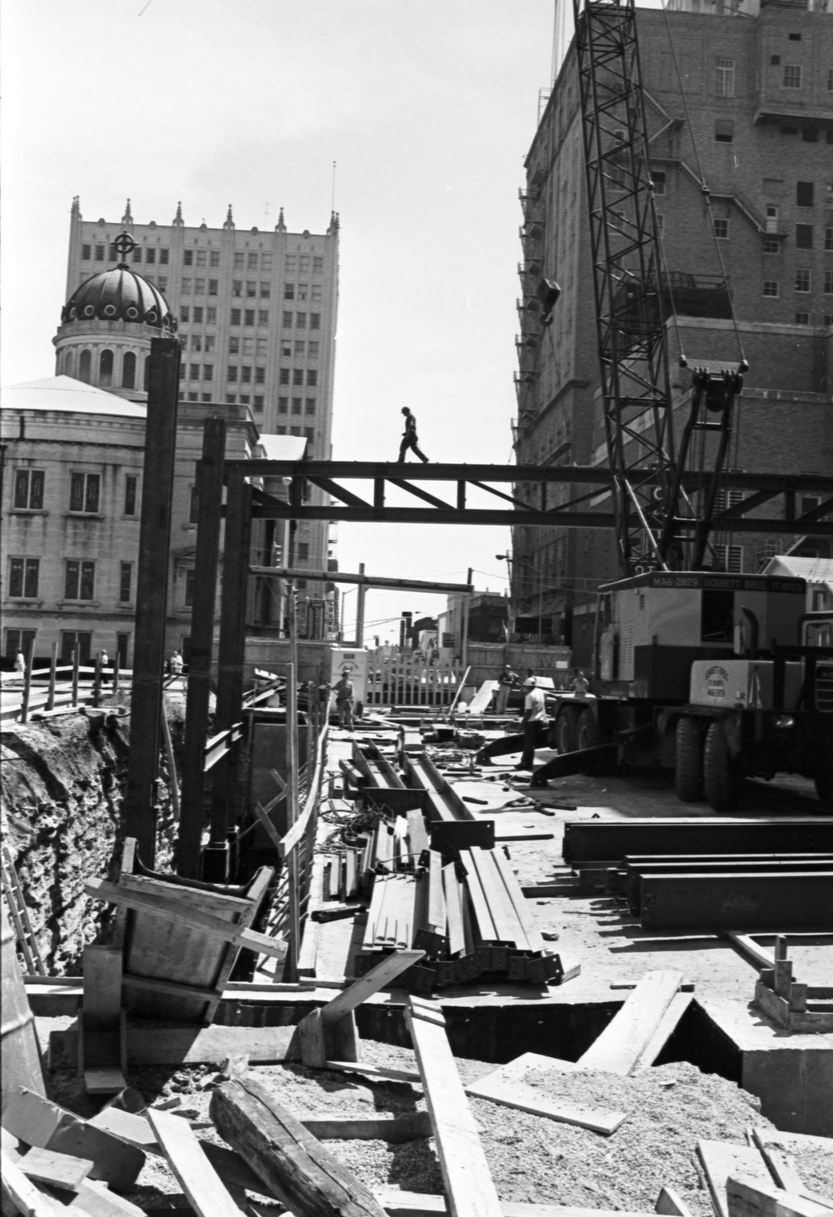 Construction at Sixth Street, 1967