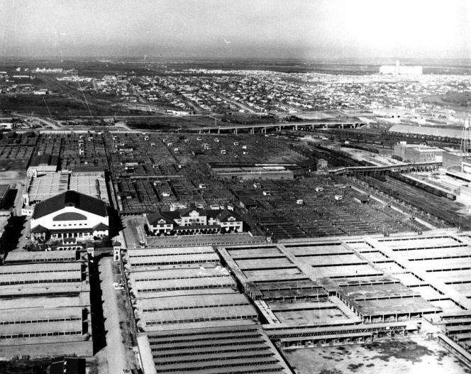 Aerial View of the Fort Worth Stockyards, 1960