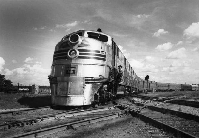 "Texas Zephyr" in Fort Worth, 1960s.