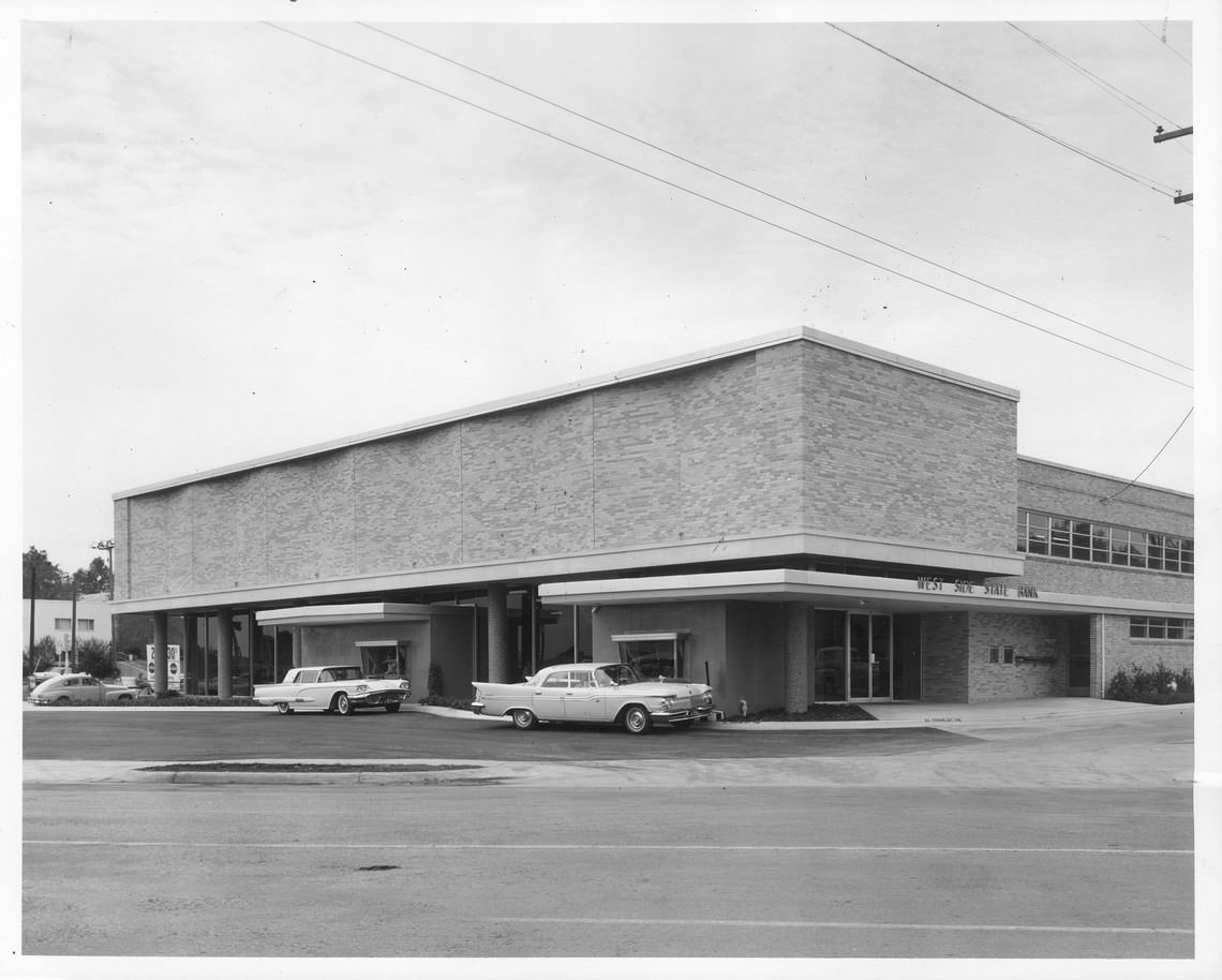 The exterior of West Side State Bank, 1960