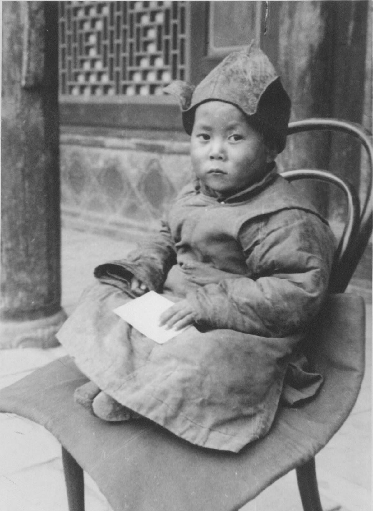 The Dalai Lama, 4 Years Old at Kumbum Monastery, 1939