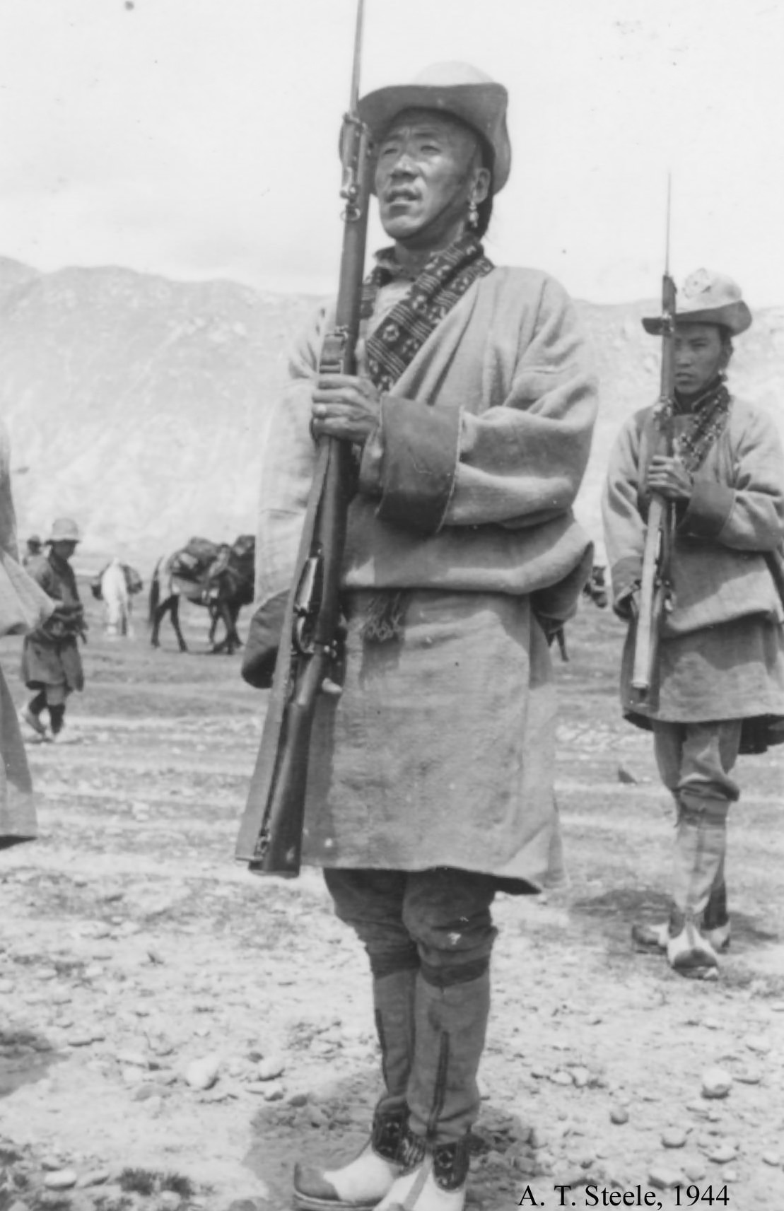 A Tibetan Soldier Dressed For Review, 1944