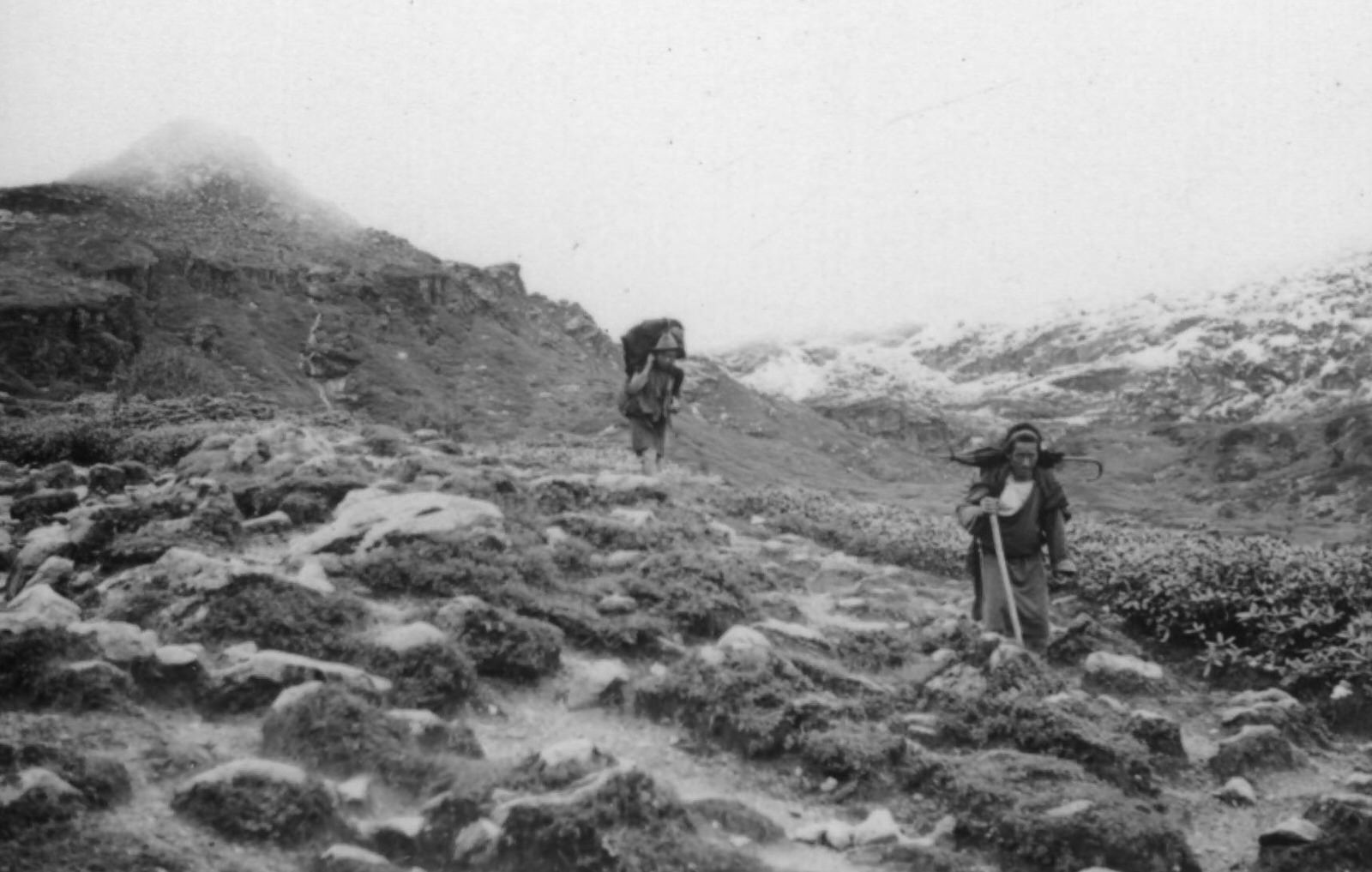 Nepalese Porters Carrying Supplies for China Over the Natu Pass, 1944